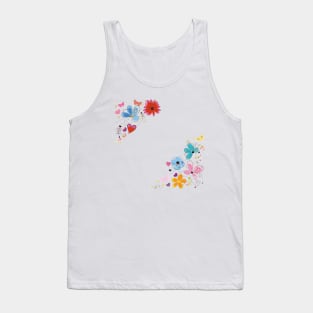 Floral frame printed tshirt Tank Top